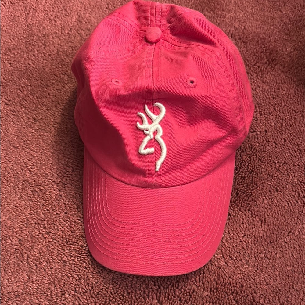 Pink Cap with White Logo
